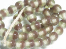 TOKO-BEADS AG956N-22 Glass bead (strand) 9.5~11mm AG956N-22 ツートーンビーズ（連） 9.5~11mm Asian bead & African bead  Handmade,Lampeork,bead,asia,india,ethnic,parts,accessory,beads とんぼ玉,ビーズ,トンボ玉,アジア,インド,エスニック,手作り,パーツ,アクセサリー