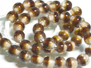 TOKO-BEADS AG956N-25 Glass bead (strand) 10mm AG956N-25 ツートーンビーズ（連） 10mm Asian bead & African bead  Handmade,Lampeork,bead,asia,india,ethnic,parts,accessory,beads とんぼ玉,ビーズ,トンボ玉,アジア,インド,エスニック,手作り,パーツ,アクセサリー
