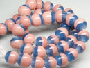 TOKO-BEADS AG956N-30 Glass bead (strand) 10~11mm AG956N-30 ツートーンビーズ（連） 10~11mm Asian bead & African bead  Handmade,Lampeork,bead,asia,india,ethnic,parts,accessory,beads とんぼ玉,ビーズ,トンボ玉,アジア,インド,エスニック,手作り,パーツ,アクセサリー