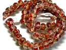 TOKO-BEADS AG957N-32 Glass bead (strand) 10mm AG957N-32 モザイクとんぼ玉（連） 10mm Asian bead & African bead  Handmade,Lampeork,bead,asia,india,ethnic,parts,accessory,beads とんぼ玉,ビーズ,トンボ玉,アジア,インド,エスニック,手作り,パーツ,アクセサリー