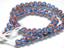 TOKO-BEADS AG957N-33 Glass bead (strand) 11mm AG957N-33 モザイクとんぼ玉（連） 11mm Asian bead & African bead  Handmade,Lampeork,bead,asia,india,ethnic,parts,accessory,beads とんぼ玉,ビーズ,トンボ玉,アジア,インド,エスニック,手作り,パーツ,アクセサリー