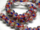 TOKO-BEADS AG957N-34 Glass bead (strand) 11mm AG957N-34 モザイクとんぼ玉（連） 11mm Asian bead & African bead  Handmade,Lampeork,bead,asia,india,ethnic,parts,accessory,beads とんぼ玉,ビーズ,トンボ玉,アジア,インド,エスニック,手作り,パーツ,アクセサリー