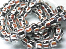 TOKO-BEADS AG957N-36 Glass bead (strand) 11mm AG957N-36 モザイクとんぼ玉（連） 11mm Asian bead & African bead  Handmade,Lampeork,bead,asia,india,ethnic,parts,accessory,beads とんぼ玉,ビーズ,トンボ玉,アジア,インド,エスニック,手作り,パーツ,アクセサリー