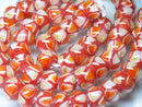 TOKO-BEADS AG957N-39 Glass bead (strand) 11mm AG957N-39 モザイクとんぼ玉（連） 11mm Asian bead & African bead  Handmade,Lampeork,bead,asia,india,ethnic,parts,accessory,beads とんぼ玉,ビーズ,トンボ玉,アジア,インド,エスニック,手作り,パーツ,アクセサリー