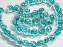TOKO-BEADS AG958N-05 Luminous Glass bead (strand) 10mm AG958N-05 蓄光ガラスビーズ（連） 10mm Asian bead & African bead  Handmade,Lampeork,bead,asia,india,ethnic,parts,accessory,beads とんぼ玉,ビーズ,トンボ玉,アジア,インド,エスニック,手作り,パーツ,アクセサリー