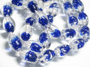 TOKO-BEADS AG958N-10 Luminous Glass bead (strand) 11mm AG958N-10 蓄光ガラスビーズ（連） 11mm Asian bead & African bead  Handmade,Lampeork,bead,asia,india,ethnic,parts,accessory,beads とんぼ玉,ビーズ,トンボ玉,アジア,インド,エスニック,手作り,パーツ,アクセサリー