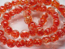 TOKO-BEADS AG958N-29 Luminous Glass bead (strand) 8mm AG958N-29 蓄光ガラスビーズ（連） 8mm Asian bead & African bead  Handmade,Lampeork,bead,asia,india,ethnic,parts,accessory,beads とんぼ玉,ビーズ,トンボ玉,アジア,インド,エスニック,手作り,パーツ,アクセサリー