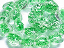 TOKO-BEADS AG958N-96 Luminous Glass bead (strand) 20mm AG958N-96 蓄光ガラスビーズ（連） 20mm Asian bead & African bead  Handmade,Lampeork,bead,asia,india,ethnic,parts,accessory,beads とんぼ玉,ビーズ,トンボ玉,アジア,インド,エスニック,手作り,パーツ,アクセサリー