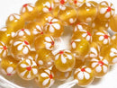 TOKO-BEADS AG959N-01 Glass bead (strand) 12.5mm AG959N-01 フラワービーズ（連） 12.5mm Asian bead & African bead  Handmade,Lampeork,bead,asia,india,ethnic,parts,accessory,beads とんぼ玉,ビーズ,トンボ玉,アジア,インド,エスニック,手作り,パーツ,アクセサリー