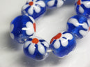 TOKO-BEADS AG959-09N Glass bead (strand) 9~11mm AG959-09N フラワービーズ（連） 9~11mm Asian bead & African bead  Handmade,Lampeork,bead,asia,india,ethnic,parts,accessory,beads とんぼ玉,ビーズ,トンボ玉,アジア,インド,エスニック,手作り,パーツ,アクセサリー
