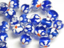 TOKO-BEADS AG959-09S Glass bead 9~11mm AG959-09S フラワービーズ 9~11mm Asian bead & African bead  Handmade,Lampeork,bead,asia,india,ethnic,parts,accessory,beads とんぼ玉,ビーズ,トンボ玉,アジア,インド,エスニック,手作り,パーツ,アクセサリー