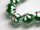 TOKO-BEADS AG959-10N Glass bead (strand) 9~11mm AG959-10N フラワービーズ（連） 9~11mm Asian bead & African bead  Handmade,Lampeork,bead,asia,india,ethnic,parts,accessory,beads とんぼ玉,ビーズ,トンボ玉,アジア,インド,エスニック,手作り,パーツ,アクセサリー