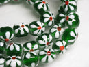 TOKO-BEADS AG959-10N Glass bead (strand) 9~11mm AG959-10N フラワービーズ（連） 9~11mm Asian bead & African bead  Handmade,Lampeork,bead,asia,india,ethnic,parts,accessory,beads とんぼ玉,ビーズ,トンボ玉,アジア,インド,エスニック,手作り,パーツ,アクセサリー