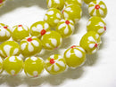 TOKO-BEADS AG959-11N Glass bead (strand) 9~11mm AG959-11N フラワービーズ（連） 9~11mm Asian bead & African bead  Handmade,Lampeork,bead,asia,india,ethnic,parts,accessory,beads とんぼ玉,ビーズ,トンボ玉,アジア,インド,エスニック,手作り,パーツ,アクセサリー