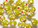 TOKO-BEADS AG959-11S Glass bead 9~11mm AG959-11S フラワービーズ 9~11mm Asian bead & African bead  Handmade,Lampeork,bead,asia,india,ethnic,parts,accessory,beads とんぼ玉,ビーズ,トンボ玉,アジア,インド,エスニック,手作り,パーツ,アクセサリー
