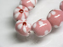TOKO-BEADS AG959-13N Glass bead (strand) 11~12mm AG959-13N フラワービーズ（連） 11~12mm Asian bead & African bead  Handmade,Lampeork,bead,asia,india,ethnic,parts,accessory,beads とんぼ玉,ビーズ,トンボ玉,アジア,インド,エスニック,手作り,パーツ,アクセサリー
