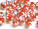 TOKO-BEADS AG959-14S Glass bead 11~12mm AG959-14S フラワービーズ 11~12mm Asian bead & African bead  Handmade,Lampeork,bead,asia,india,ethnic,parts,accessory,beads とんぼ玉,ビーズ,トンボ玉,アジア,インド,エスニック,手作り,パーツ,アクセサリー