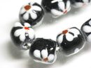 TOKO-BEADS AG959-16N Glass bead (strand) 10~11mm AG959-16N フラワービーズ（連） 10~11mm Asian bead & African bead  Handmade,Lampeork,bead,asia,india,ethnic,parts,accessory,beads とんぼ玉,ビーズ,トンボ玉,アジア,インド,エスニック,手作り,パーツ,アクセサリー