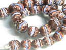 TOKO-BEADS AG962N-05 Glass bead (strand) 12mm AG962N-05 とんぼ玉（連） 12mm Asian bead & African bead  Handmade,Lampeork,bead,asia,india,ethnic,parts,accessory,beads とんぼ玉,ビーズ,トンボ玉,アジア,インド,エスニック,手作り,パーツ,アクセサリー