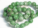 TOKO-BEADS AG962N-11 Glass bead (strand) 10mm AG962N-11 とんぼ玉（連） 10mm Asian bead & African bead  Handmade,Lampeork,bead,asia,india,ethnic,parts,accessory,beads とんぼ玉,ビーズ,トンボ玉,アジア,インド,エスニック,手作り,パーツ,アクセサリー