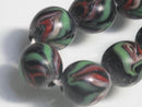 TOKO-BEADS AG962-13N Arrow feather pattern glass bead (strand) 10mm AG962-13N 矢羽模様とんぼ玉（連） 10mmAG962-13N Arrow feather pattern glass bead (strand) 10mmHandmade,Lampeork,bead,asia,india,ethnic,parts,accessory,beads| TOKO-BEADS |AG962-13N Arrow feather pattern glass bead (strand) 10mm Asian bead & African bead  Handmade,Lampeork,bead,asia,india,ethnic,parts,accessory,beads とんぼ玉,ビーズ,トンボ玉,アジア,インド,エスニック,手作り,パーツ,アクセサリー