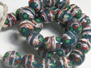 TOKO-BEADS AG962N-15 Glass bead (strand) 12~14mm AG962N-15 とんぼ玉（連） 12~14mm Asian bead & African bead  Handmade,Lampeork,bead,asia,india,ethnic,parts,accessory,beads とんぼ玉,ビーズ,トンボ玉,アジア,インド,エスニック,手作り,パーツ,アクセサリー