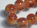 TOKO-BEADS AG962-19N Glass bead (strand) 13mm AG962-19N フラワービーズ（連） 13mm Asian bead & African bead  Handmade,Lampeork,bead,asia,india,ethnic,parts,accessory,beads とんぼ玉,ビーズ,トンボ玉,アジア,インド,エスニック,手作り,パーツ,アクセサリー