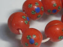 TOKO-BEADS AG962-20N Glass bead (strand) 11mm AG962-20N フラワービーズ（連） 11mm Asian bead & African bead  Handmade,Lampeork,bead,asia,india,ethnic,parts,accessory,beads とんぼ玉,ビーズ,トンボ玉,アジア,インド,エスニック,手作り,パーツ,アクセサリー