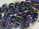 TOKO-BEADS AG962N-23 Glass bead (strand) 11mm AG962N-23 フラワービーズ（連） 11mm Asian bead & African bead  Handmade,Lampeork,bead,asia,india,ethnic,parts,accessory,beads とんぼ玉,ビーズ,トンボ玉,アジア,インド,エスニック,手作り,パーツ,アクセサリー