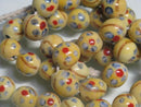 TOKO-BEADS AG962N-28 Glass bead (strand) 10mm AG962N-28 フラワービーズ（連） 10mm Asian bead & African bead  Handmade,Lampeork,bead,asia,india,ethnic,parts,accessory,beads とんぼ玉,ビーズ,トンボ玉,アジア,インド,エスニック,手作り,パーツ,アクセサリー