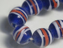TOKO-BEADS AG962-33N Glass bead (strand) 9.5mm AG962-33N とんぼ玉（連） 9.5mm Asian bead & African bead  Handmade,Lampeork,bead,asia,india,ethnic,parts,accessory,beads とんぼ玉,ビーズ,トンボ玉,アジア,インド,エスニック,手作り,パーツ,アクセサリー