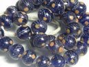 TOKO-BEADS AG962N-39 Glass bead (strand) 12.5mm AG962N-39 とんぼ玉（連） 12.5mm Asian bead & African bead  Handmade,Lampeork,bead,asia,india,ethnic,parts,accessory,beads とんぼ玉,ビーズ,トンボ玉,アジア,インド,エスニック,手作り,パーツ,アクセサリー