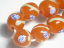TOKO-BEADS AG962-40N Glass bead (strand) 11.5mm AG962-40N とんぼ玉（連） 11.5mm Asian bead & African bead  Handmade,Lampeork,bead,asia,india,ethnic,parts,accessory,beads とんぼ玉,ビーズ,トンボ玉,アジア,インド,エスニック,手作り,パーツ,アクセサリー