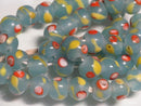 TOKO-BEADS AG962N-42 Glass bead (strand) 11.5mm AG962N-42 とんぼ玉（連） 11.5mm Asian bead & African bead  Handmade,Lampeork,bead,asia,india,ethnic,parts,accessory,beads とんぼ玉,ビーズ,トンボ玉,アジア,インド,エスニック,手作り,パーツ,アクセサリー