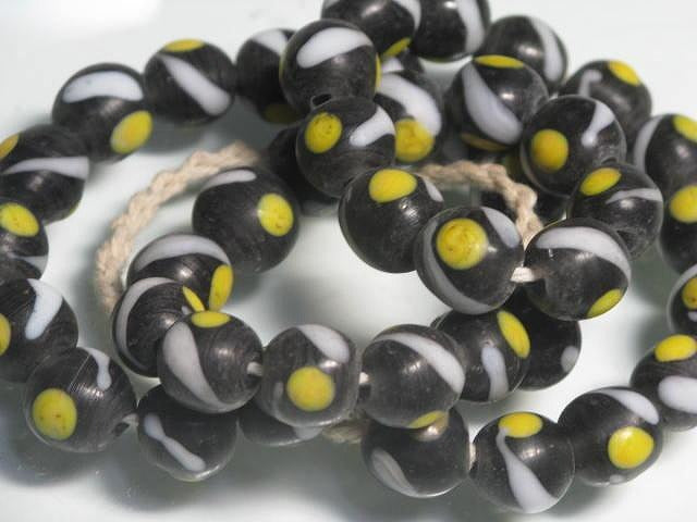 TOKO-BEADS AG962N-43 Glass bead (strand) 11mm AG962N-43 とんぼ玉（連） 11mm Asian bead & African bead  Handmade,Lampeork,bead,asia,india,ethnic,parts,accessory,beads とんぼ玉,ビーズ,トンボ玉,アジア,インド,エスニック,手作り,パーツ,アクセサリー