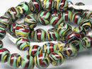 TOKO-BEADS AG962N-44 Glass bead (strand) 9~11mm AG962N-44 とんぼ玉（連） 9~11mm Asian bead & African bead  Handmade,Lampeork,bead,asia,india,ethnic,parts,accessory,beads とんぼ玉,ビーズ,トンボ玉,アジア,インド,エスニック,手作り,パーツ,アクセサリー