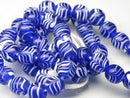 TOKO-BEADS AG962N-45 Glass bead (strand) 9~10mm AG962N-45 とんぼ玉（連） 9~10mm Asian bead & African bead  Handmade,Lampeork,bead,asia,india,ethnic,parts,accessory,beads とんぼ玉,ビーズ,トンボ玉,アジア,インド,エスニック,手作り,パーツ,アクセサリー