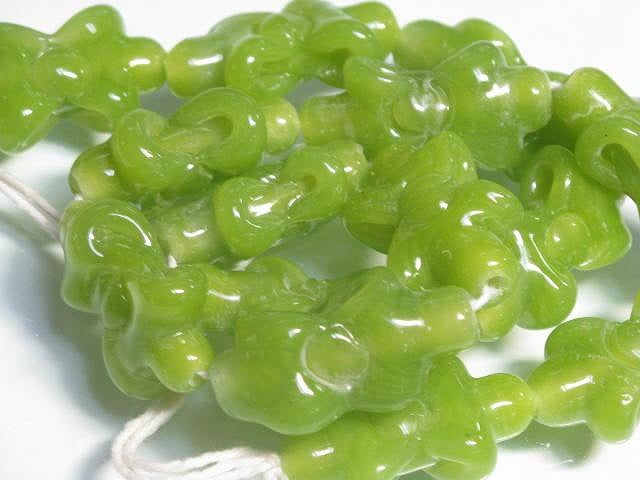 TOKO-BEADS AG963N-07 Glass bead (strand) 16mm AG963N-07 リボン型とんぼ玉（連） 16mm Asian bead & African bead  Handmade,Lampeork,bead,asia,india,ethnic,parts,accessory,beads とんぼ玉,ビーズ,トンボ玉,アジア,インド,エスニック,手作り,パーツ,アクセサリー