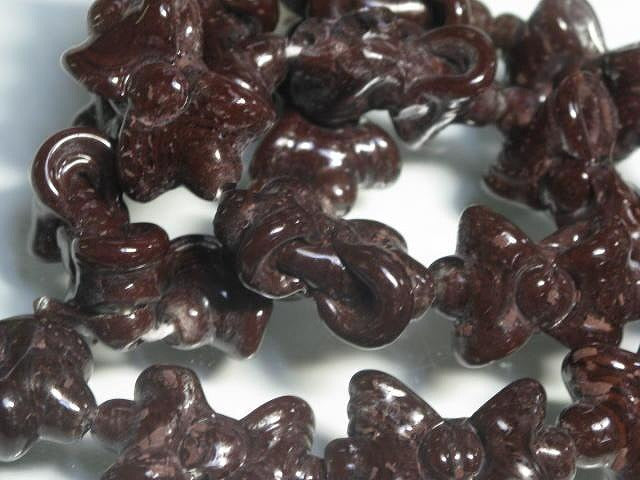 TOKO-BEADS AG963N-14 Glass bead (strand) 16mm AG963N-14 リボン型とんぼ玉（連） 16mm Asian bead & African bead  Handmade,Lampeork,bead,asia,india,ethnic,parts,accessory,beads とんぼ玉,ビーズ,トンボ玉,アジア,インド,エスニック,手作り,パーツ,アクセサリー