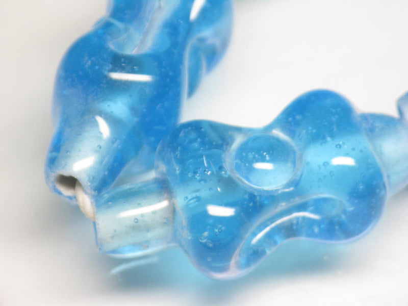 TOKO-BEADS AG963-17N Glass bead (strand) 16~18mm AG963-17N リボン型とんぼ玉（連） 16~18mm Asian bead & African bead  Handmade,Lampeork,bead,asia,india,ethnic,parts,accessory,beads とんぼ玉,ビーズ,トンボ玉,アジア,インド,エスニック,手作り,パーツ,アクセサリー