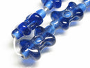 TOKO-BEADS AG963-19N Glass bead (strand) 20~22mm AG963-19N リボン型とんぼ玉（連） 20~22mm Asian bead & African bead  Handmade,Lampeork,bead,asia,india,ethnic,parts,accessory,beads とんぼ玉,ビーズ,トンボ玉,アジア,インド,エスニック,手作り,パーツ,アクセサリー