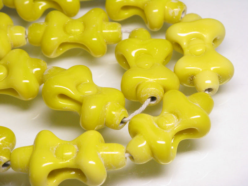 TOKO-BEADS AG963-21N Glass bead (strand) 20~22mm AG963-21N リボン型とんぼ玉（連） 20~22mm Asian bead & African bead  Handmade,Lampeork,bead,asia,india,ethnic,parts,accessory,beads とんぼ玉,ビーズ,トンボ玉,アジア,インド,エスニック,手作り,パーツ,アクセサリー