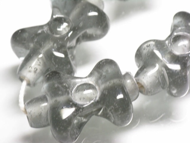 TOKO-BEADS AG963-24N Glass bead (strand) 20~22mm AG963-24N リボン型とんぼ玉（連） 20~22mm Asian bead & African bead  Handmade,Lampeork,bead,asia,india,ethnic,parts,accessory,beads とんぼ玉,ビーズ,トンボ玉,アジア,インド,エスニック,手作り,パーツ,アクセサリー