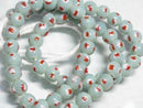 TOKO-BEADS AG967N-14 Glass bead (strand) 8~8.5mm AG967N-14 とんぼ玉（連） 8~8.5mm Asian bead & African bead  Handmade,Lampeork,bead,asia,india,ethnic,parts,accessory,beads とんぼ玉,ビーズ,トンボ玉,アジア,インド,エスニック,手作り,パーツ,アクセサリー