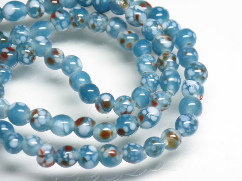 TOKO-BEADS AG968N-13 Glass bead (strand) 5~6mm AG968N-13 微小とんぼ玉（連） 5~6mm Asian bead & African bead  Handmade,Lampeork,bead,asia,india,ethnic,parts,accessory,beads とんぼ玉,ビーズ,トンボ玉,アジア,インド,エスニック,手作り,パーツ,アクセサリー