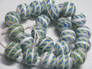 TOKO-BEADS AG969N-01 Glass bead (strand) 18mm AG969N-01 大粒モザイクとんぼ玉（連） 18mm Asian bead & African bead  Handmade,Lampeork,bead,asia,india,ethnic,parts,accessory,beads とんぼ玉,ビーズ,トンボ玉,アジア,インド,エスニック,手作り,パーツ,アクセサリー