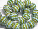 TOKO-BEADS AG969N-03 Glass bead (strand) 18mm AG969N-03 大粒モザイクとんぼ玉（連） 18mm Asian bead & African bead  Handmade,Lampeork,bead,asia,india,ethnic,parts,accessory,beads とんぼ玉,ビーズ,トンボ玉,アジア,インド,エスニック,手作り,パーツ,アクセサリー