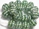 TOKO-BEADS AG969N-04 Glass bead (strand) 18mm AG969N-04 大粒モザイクとんぼ玉（連） 18mm Asian bead & African bead  Handmade,Lampeork,bead,asia,india,ethnic,parts,accessory,beads とんぼ玉,ビーズ,トンボ玉,アジア,インド,エスニック,手作り,パーツ,アクセサリー