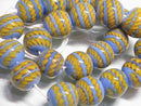 TOKO-BEADS AG969N-05 Glass bead (strand) 18mm AG969N-05 大粒モザイクとんぼ玉（連） 18mm Asian bead & African bead  Handmade,Lampeork,bead,asia,india,ethnic,parts,accessory,beads とんぼ玉,ビーズ,トンボ玉,アジア,インド,エスニック,手作り,パーツ,アクセサリー