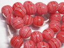 TOKO-BEADS AG969N-12 Glass bead (strand) 18mm AG969N-12 大粒モザイクとんぼ玉（連） 18mm Asian bead & African bead  Handmade,Lampeork,bead,asia,india,ethnic,parts,accessory,beads とんぼ玉,ビーズ,トンボ玉,アジア,インド,エスニック,手作り,パーツ,アクセサリー